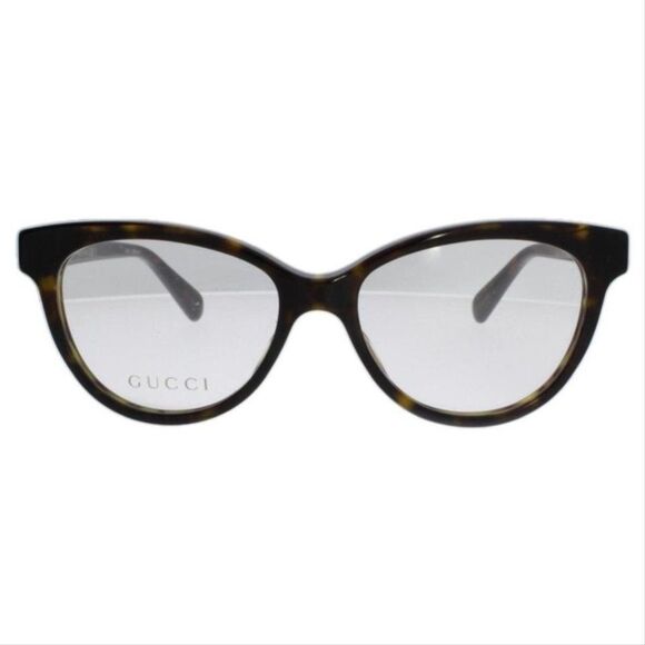 GUCCI Havana Oval Women's Eyeglasses GG0373O 002 - Picture 2 of 5